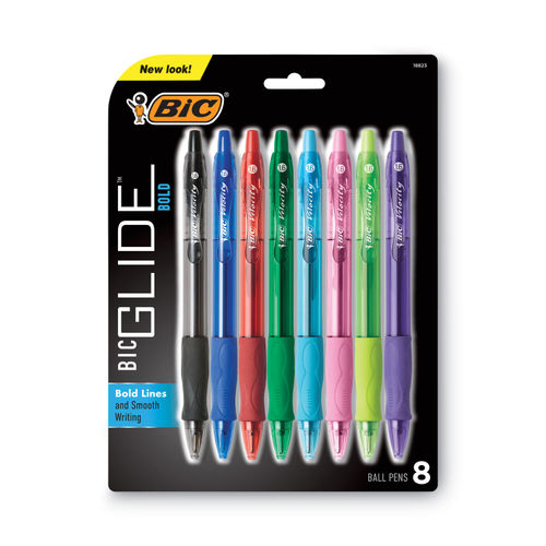 BIC Glide Bold Retractable Ball Pen, Black, 36 Pack