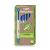 BICCSEM11BE - Ecolutions Clic Stic Ballpoint Pen, Retractable, Medium 1 mm, Blue Ink, Translucent Frost/Blue Barrel, Dozen