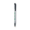 BICCSEM11BK - Ecolutions Clic Stic Ballpoint Pen, Retractable, Medium 1 mm, Black Ink, Translucent Frost/Black Barrel, Dozen