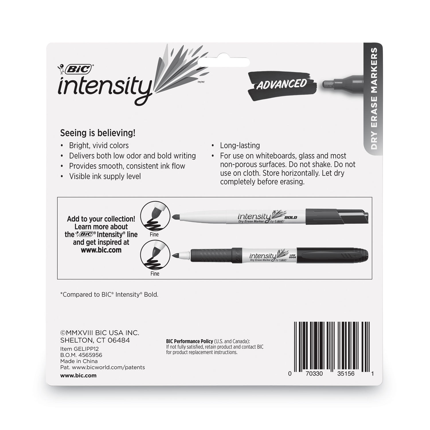 BIC Intensity Dry Erase Markers, 16 ct.