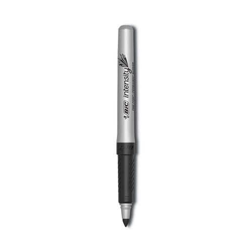 BIC Intensity Permanent Pens, Fine Point, Black, 12 pack