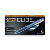 BICVCG11BE - GLIDE Ballpoint Pen, Retractable, Medium 1 mm, Blue Ink, Translucent Blue/Blue Barrel, Dozen