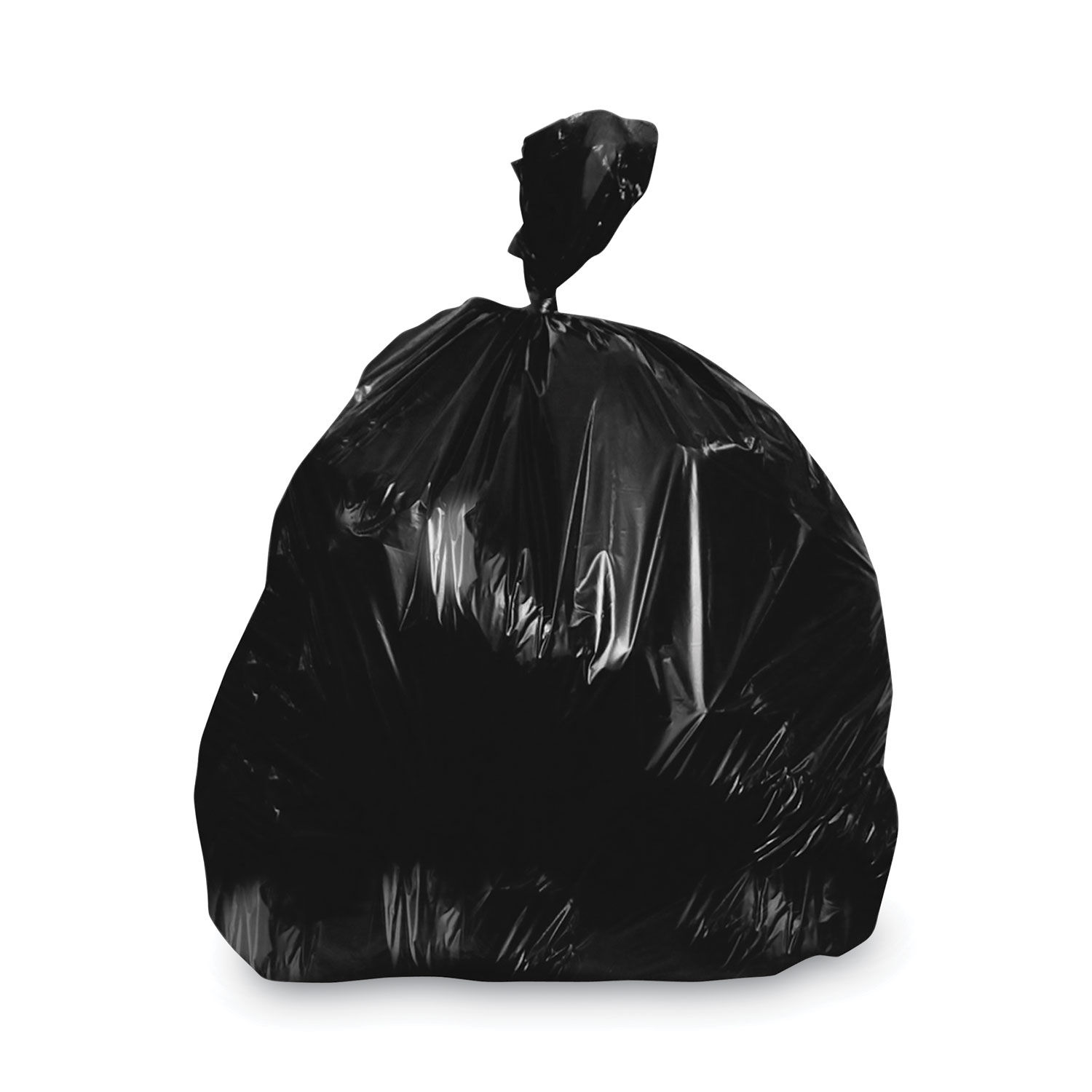 20-30 Gallon Trash Bags - Black, 125 Bags - 1.2 Mil