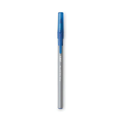 BIC Round Stic Ballpoint Pens - Fine Pen Point - Blue - Blue