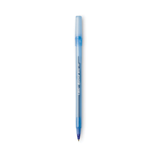 BIC Soft Feel Stick Ballpoint Pen, Medium 1mm, Blue Ink/Barrel, Dozen  (SGSM11BE)