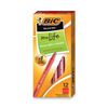 BICGSM11RD - Round Stic Xtra Life Ballpoint Pen, Stick, Medium 1 mm, Red Ink, Translucent Red Barrel, Dozen