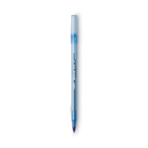 BiC Round Stic Grip Ballpoint Pen, Blue Ink, Medium Point, 1.0 mm - 60 count