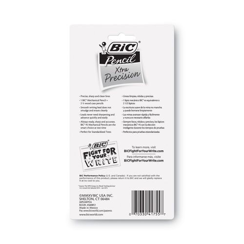 Bic Mechanical Pencils, Xtra Precision, 0.5 mm, Clear Barrel, 12 Ea