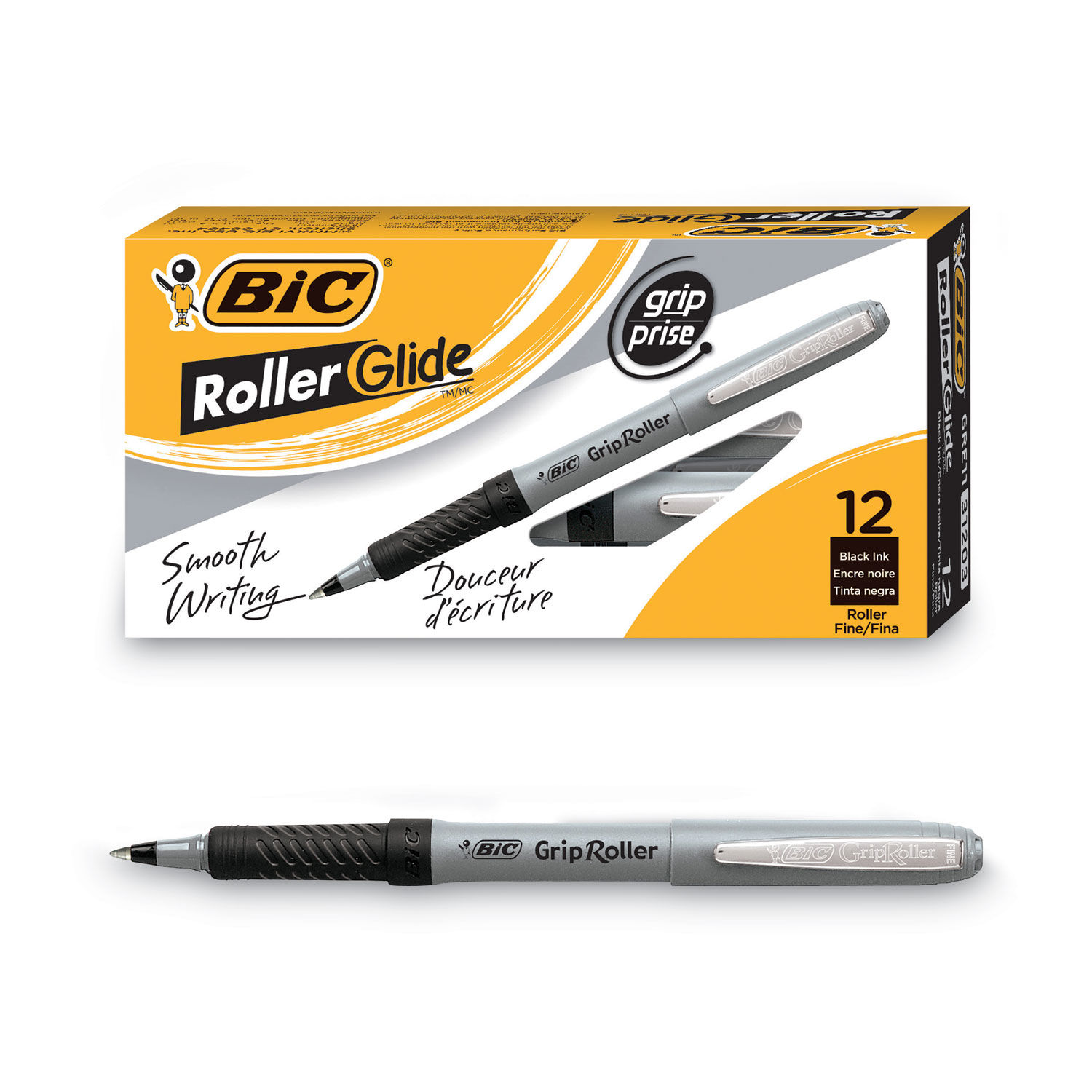 onvoorwaardelijk verf Voorzichtigheid Roller Glide Roller Ball Pen by BIC® BICGRE11BK | OnTimeSupplies.com