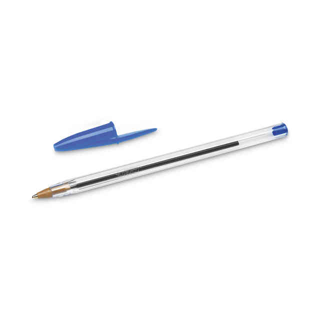 BIC CRISTAL FINE BALL PEN BLUE INK COLOR FINE WRITING PACK OF 4 PENS