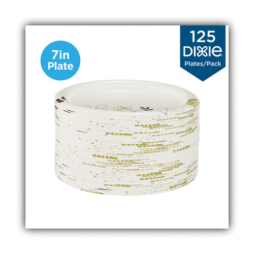 Dixie Pathways Medium-Weight Paper Plates, 6 7/8, 125/Pack (UX7WS