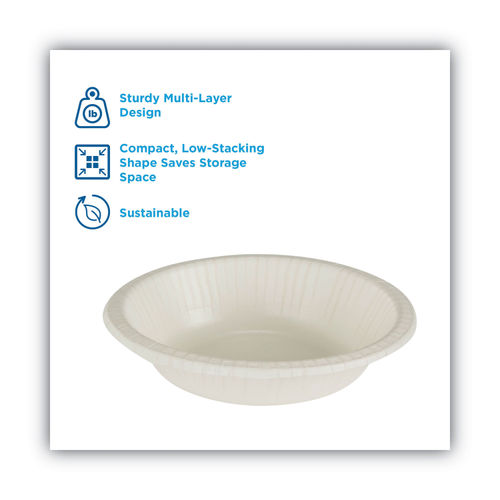 125 Pack - Paper Bowls, 12 oz Disposable Bowls 100% Compostable