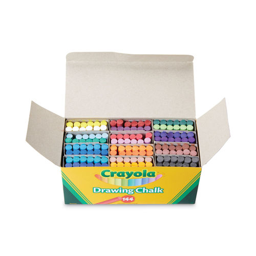 Colored Drawing Chalk, Six Each Of 24 Assorted Colors, 144 Sticks/Set