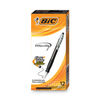 BICVLG11BK - Velocity Easy Glide Ballpoint Pen, Retractable, Medium 1 mm, Black Ink, Translucent Black Barrel, Dozen