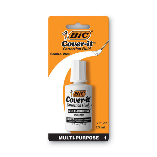 BIC Quick Dry Correction Fluid, White, 1 Pack