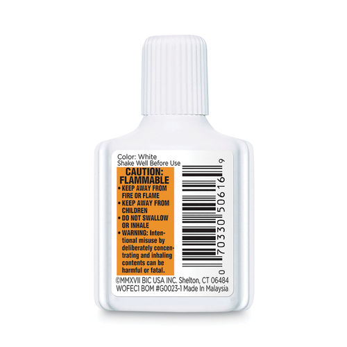 Bic Wite-Out Extra Coverage Correction Fluid, 20 ml Bottle, White (12-Pack)