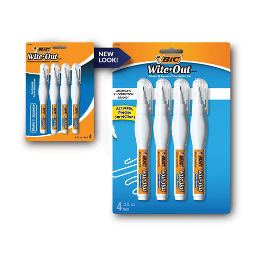 BIC Wite-Out Shake 'n Squeeze Correction Fluid Pen, 2 Count 