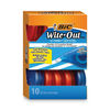 BICWOTAP10 - Wite-Out EZ Correct Correction Tape Value Pack, Non-Refillable, Randomly Assorted Applicator Colors, 0.17" x 472", 10/Box