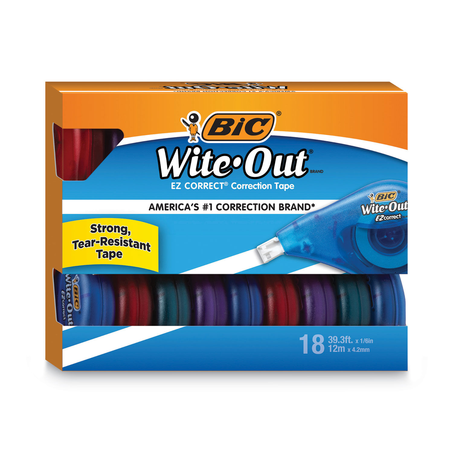 Bic Wite Out EZ Correct 39.3 Ft. White Correction Tape - Power