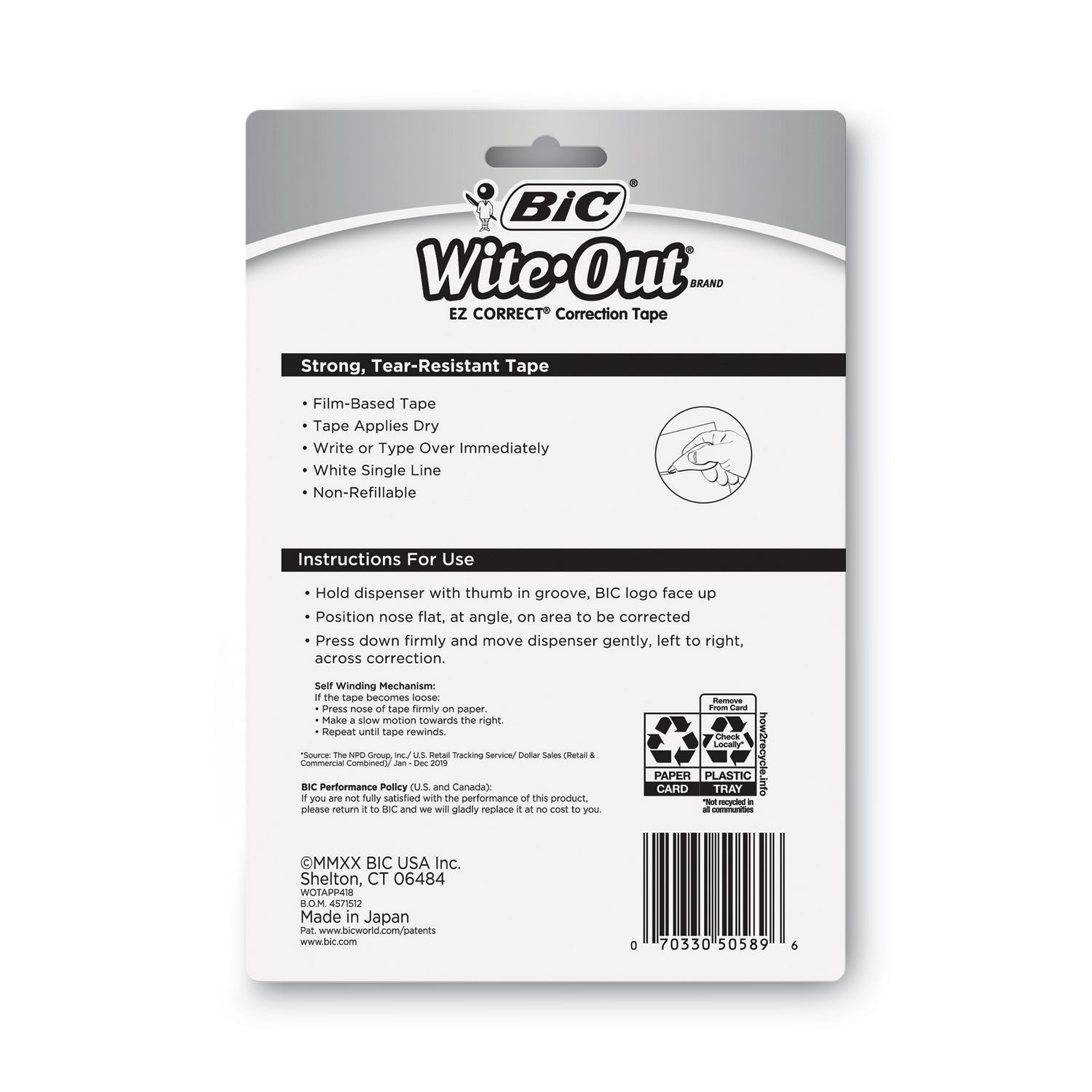 BIC® Wite-Out Correct Correction Tape — BICWOTAPP418