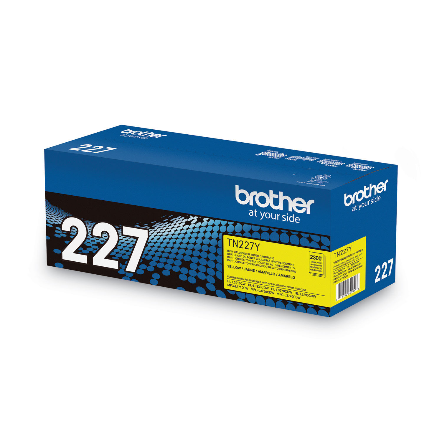 Brother Genuine TN227Y High-yield Yellow Printer Toner Cartridge 