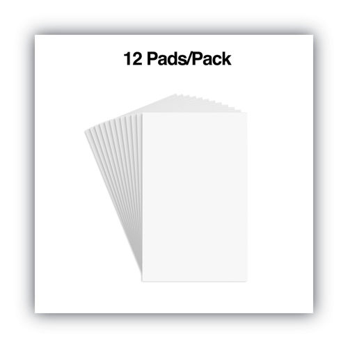 White Memo Note Pads Glued on Top - Size 4 x 6 - 100 Sheets Per Pad, 5  Scratch Pads Per Pack