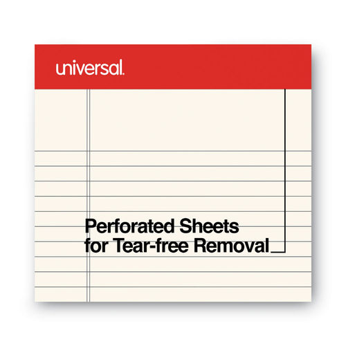 Universal Colored Perforated Note Pads, Narrow Rule, 5 x 8, Orchid, 50  Sheet, Dozen 