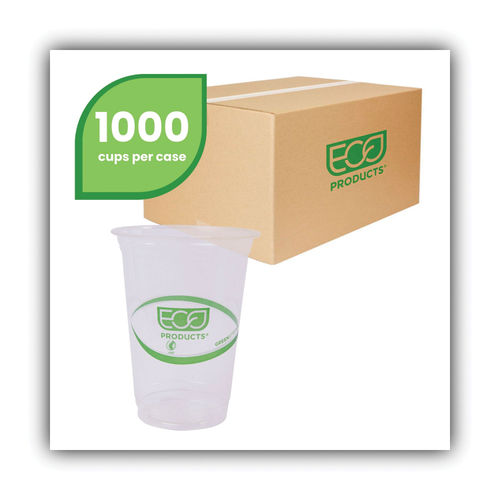 Eco-Products 16 oz GreenStripe Cold Cups - 50 / Pack - Clear