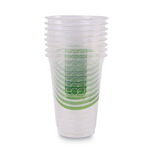 Eco-Products 16 oz GreenStripe Cold Cups - 50 / Pack - Clear