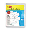 RTG33117 - Laser Printable Index Tabs, 1/5-Cut, White, 1.13" Wide, 100/Pack