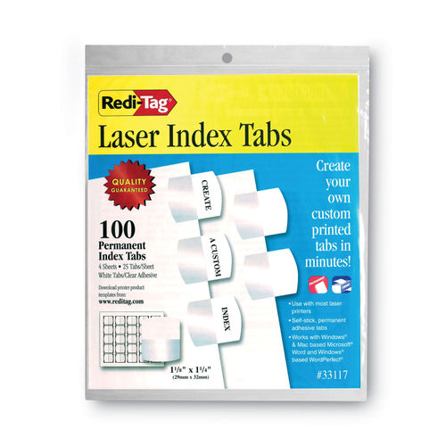 Laser Printable Index Tabs by RediTag® RTG33117
