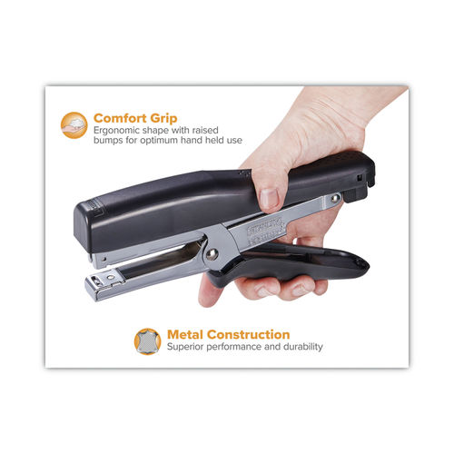 Bostitch B8 PowerCrown Flat Clinch Premium Stapler, 40-Sheet Capacity, Black