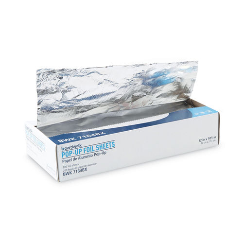 Heavy-Duty Aluminum Foil Pop-Up Sheets by Boardwalk® BWK7164