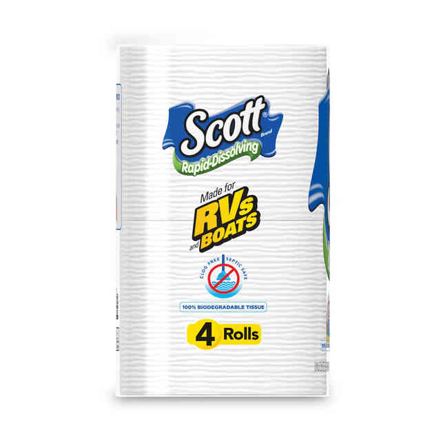 Scott Toilet Paper, Regular Rolls, Septic-Safe, 1-Ply - 4 Rolls