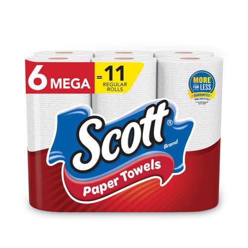 Choose-A-Sheet Mega Kitchen Roll Paper Towels, White, 1-Ply, 6.5 x