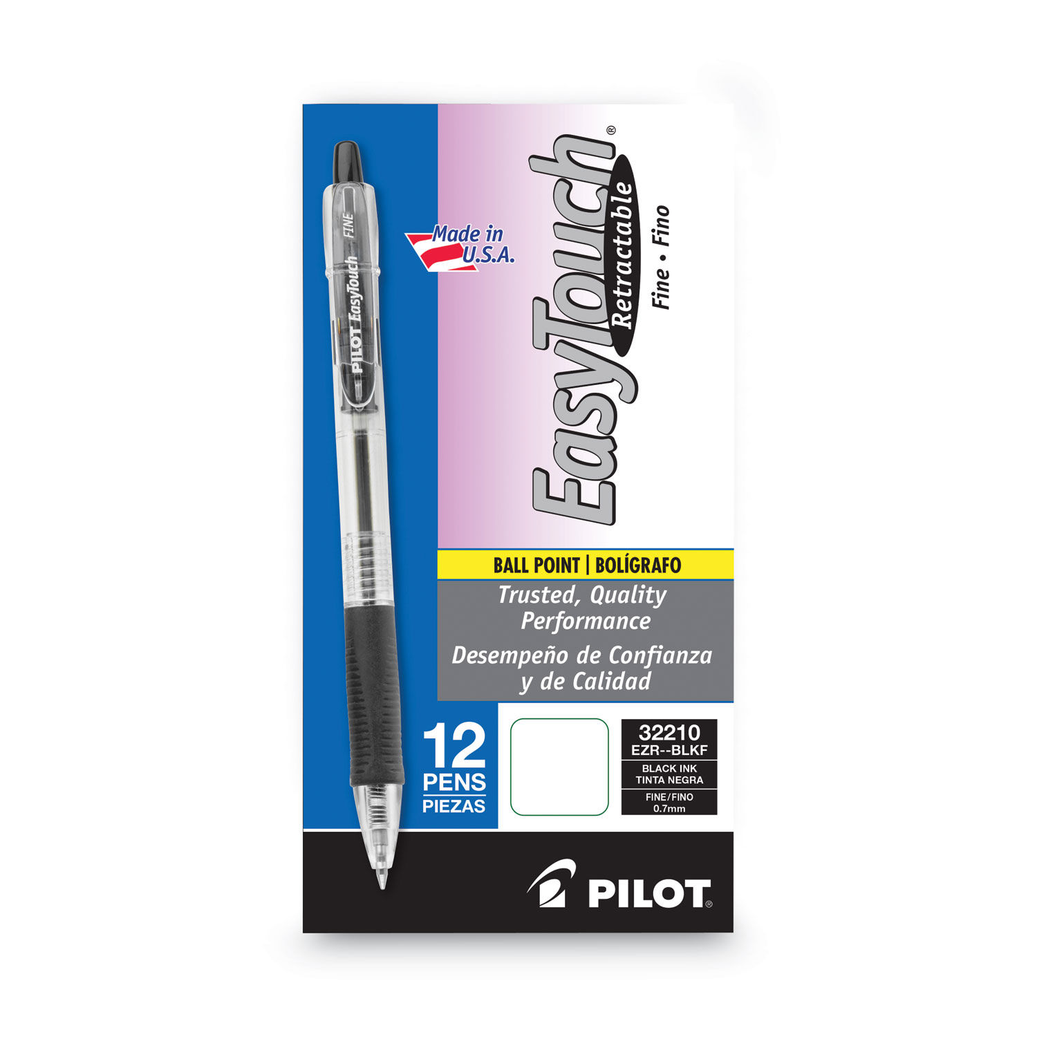 Pilot Better Ballpoint Pens Fine Point 0.7 mm Blue Barrel Blue Ink Pack Of  12 - Office Depot