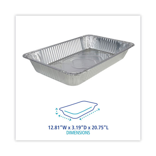 Karat Full Size Standard Aluminum Foil Deep Steam Table Pans - 50 Pcs