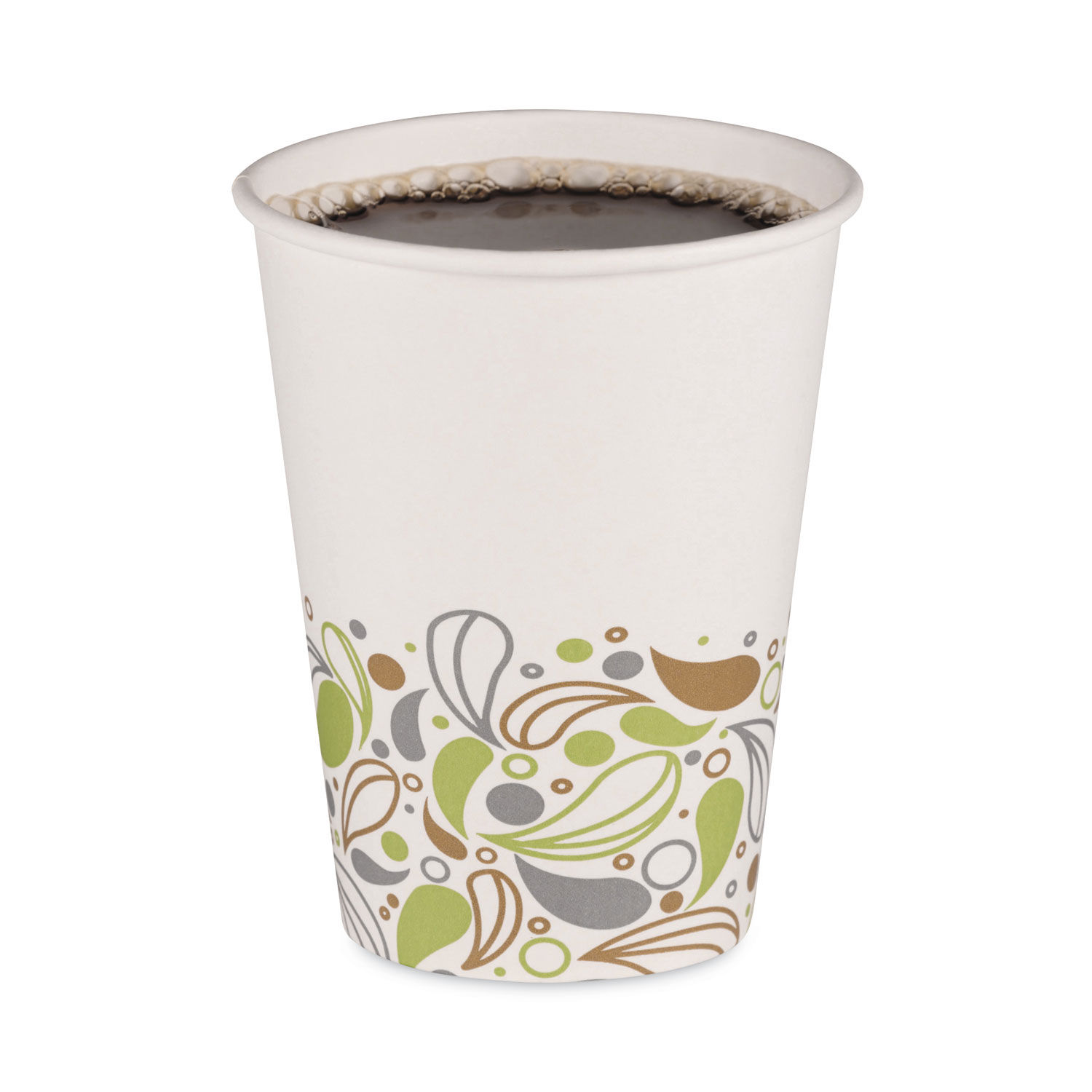 Choice 12 oz. Coffee Print Poly Paper Hot Cup - 1000/Case