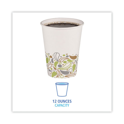 Choice 10 oz. Cafe Print Poly Paper Hot Cup - 1000/Case