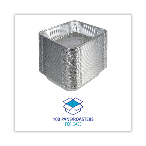 Karat Half Size Standard Aluminum Foil Deep Steam Table Pans - 100 Pcs