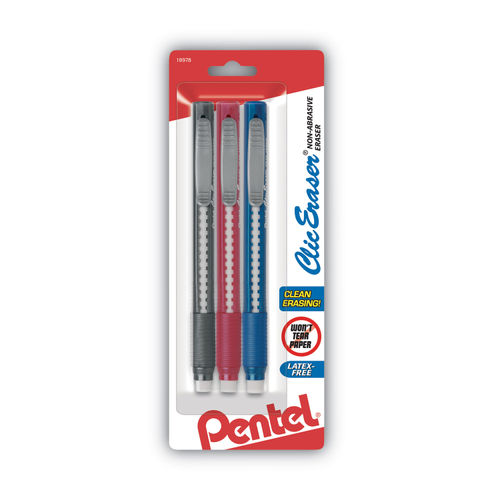 Clic Eraser Grip Eraser by Pentel® PENZE21BP3K6