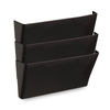 UNV08121 - Wall File Pockets, 3 Sections, Letter Size,13" x 4.13" x 14.5", Black, 3/Pack