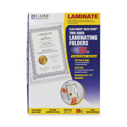 Clear Self-Adhesive Laminating Sheets, 3 mil, 9 x 12, Matte