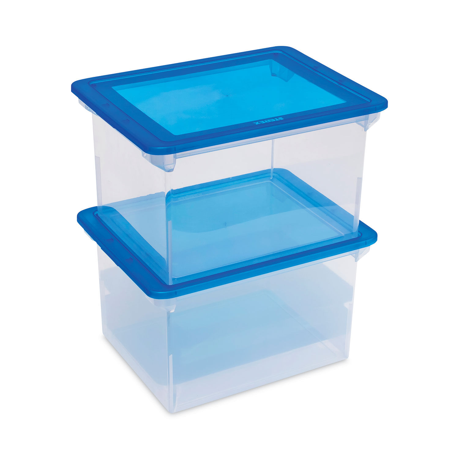 Storex STX61528U01C Plastic File Tote Storage Box Letter/Legal