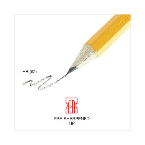 Office Depot Presharpened #2 Medium Soft Lead Pencils,Yellow,2- 12-Pack 24  Total