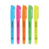 UNV08850 - Pocket Highlighters, Assorted Ink Colors, Chisel Tip, Assorted Barrel Colors, 5/Set