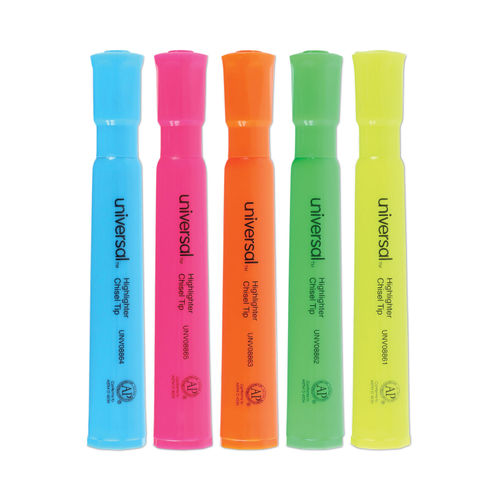 Pen + Gear Gel Highlighters, Assorted Colors, Round Tip, 6 Count