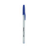 UNV27411 - Ballpoint Pen, Stick, Medium 1 mm, Blue Ink, Gray/Blue Barrel, Dozen