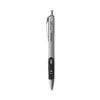 UNV39720 - Comfort Grip Gel Pen, Retractable, Medium 0.7 mm, Black Ink, Gray/Black/Silver Barrel, Dozen