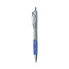 UNV39721 - Comfort Grip Gel Pen, Retractable, Medium 0.7 mm, Blue Ink, Gray/Blue/Silver Barrel, Dozen